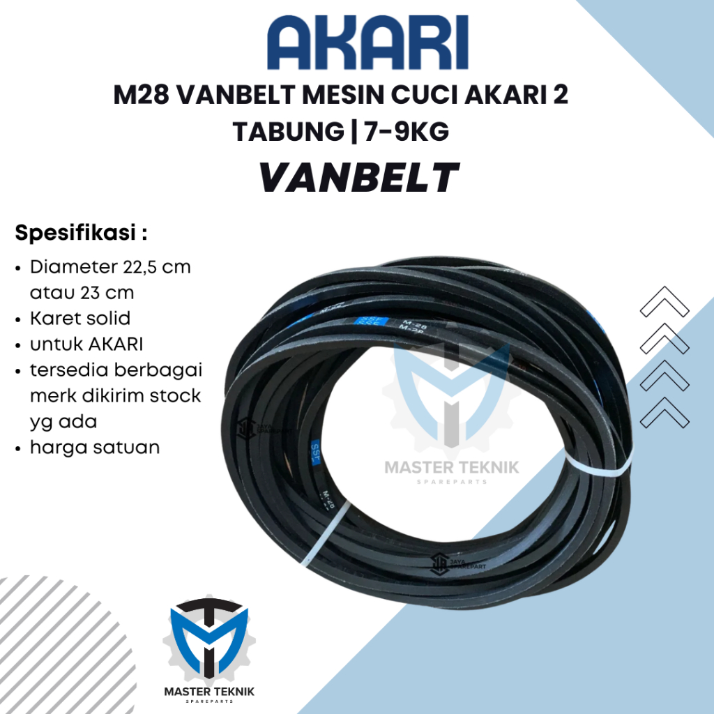 Vanbelt Tali Gearbox Mesin Cuci Akari 2 Tabung | Fanbelt Mesin Cuci 2 Tabung
