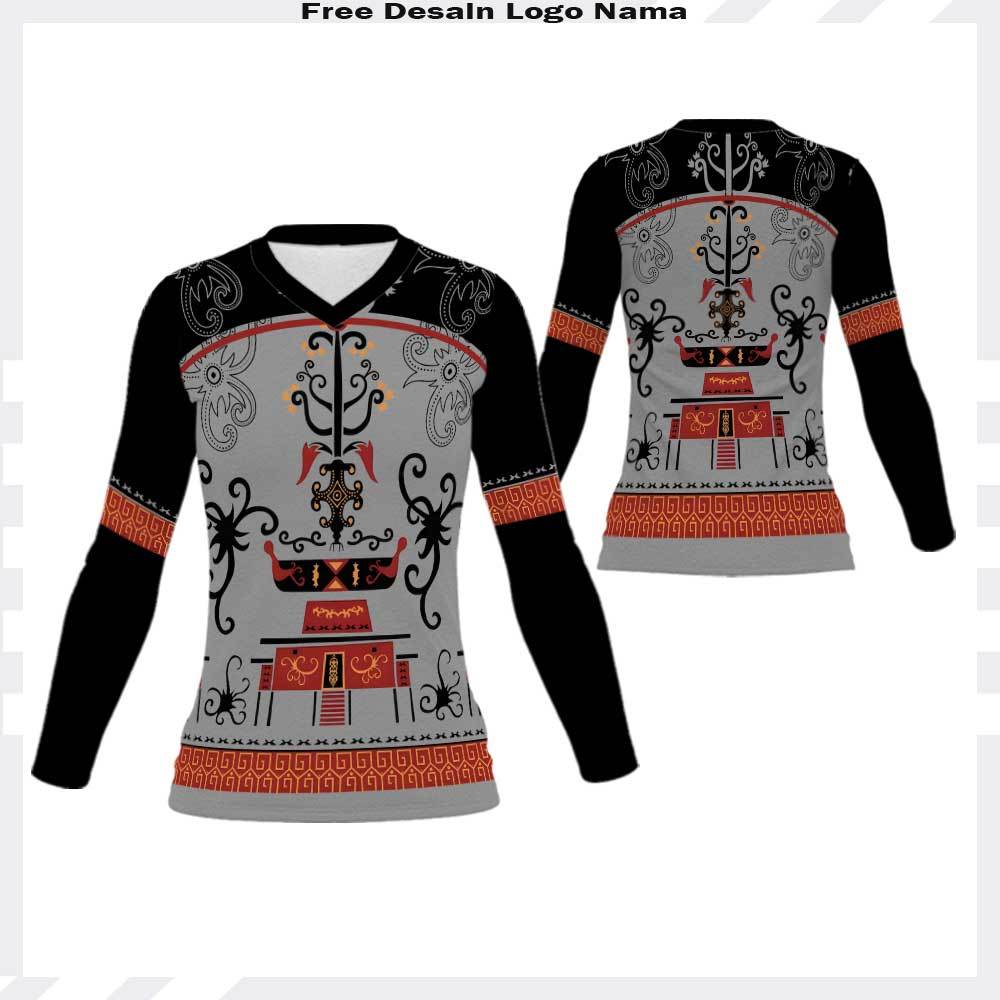 Kaos Wanita Jersey Dayak Kalimantan Baju Kalimantan Kaos Dayak Kalimantan Fullprint