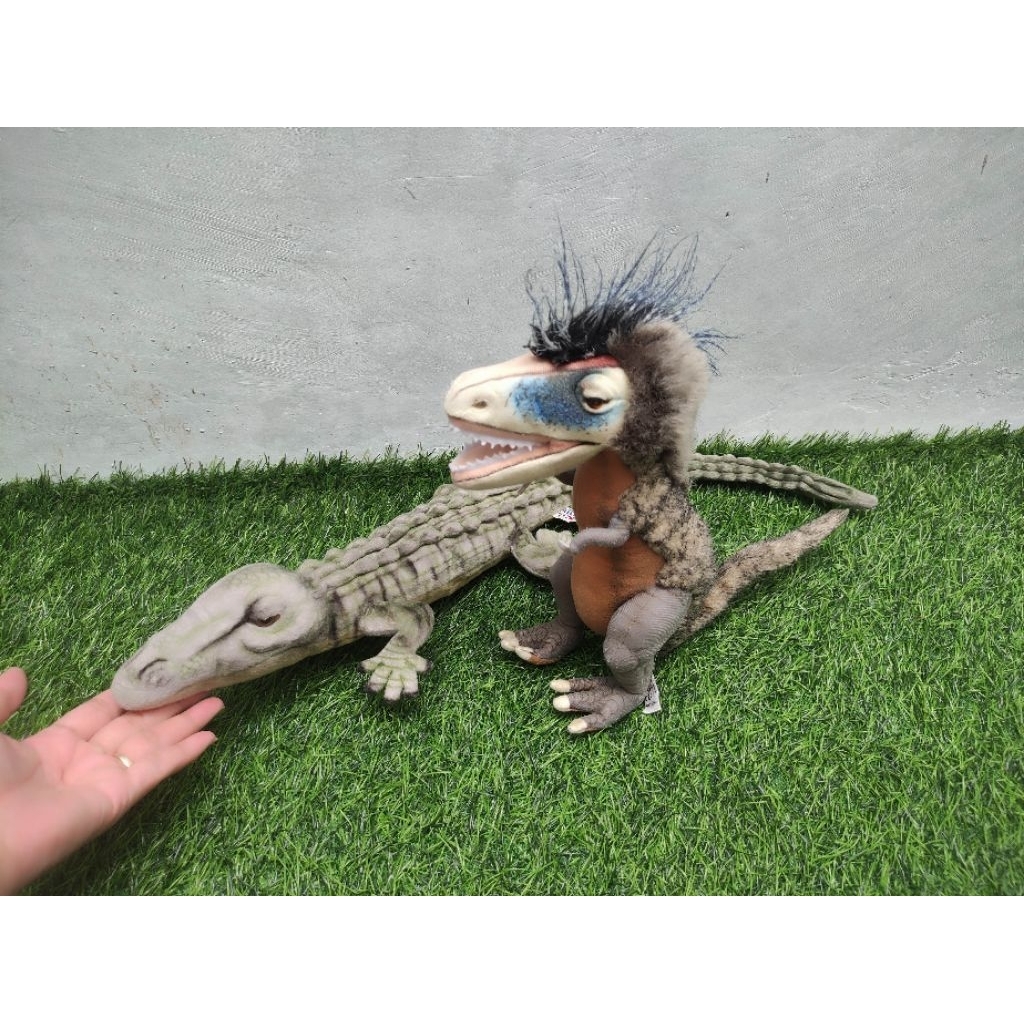 Boneka dinosaurus/ buaya mirip asli original hansa like new (rare)