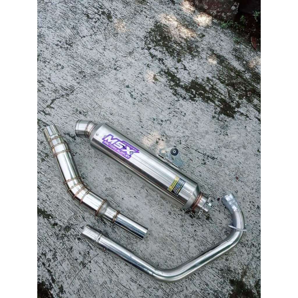 knalpot original msx jenong dos panjang 30cm tlr cantol dpj inlet 50mm pnp Vixion satria Fu Vixion g