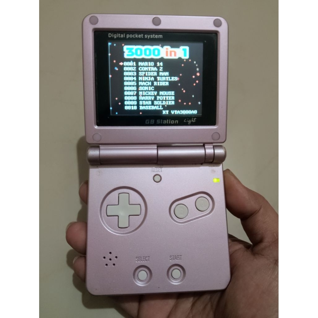 Gamebox GB Station Light Lipat Pink Flip GBA SP KW Original Spesial Editon Limited Edition Retro Nya