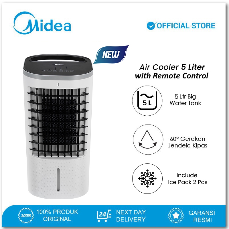 Midea Air Cooler AC100-25BR Penyejuk Ruangan 5 Liter Pendingin Ruangan