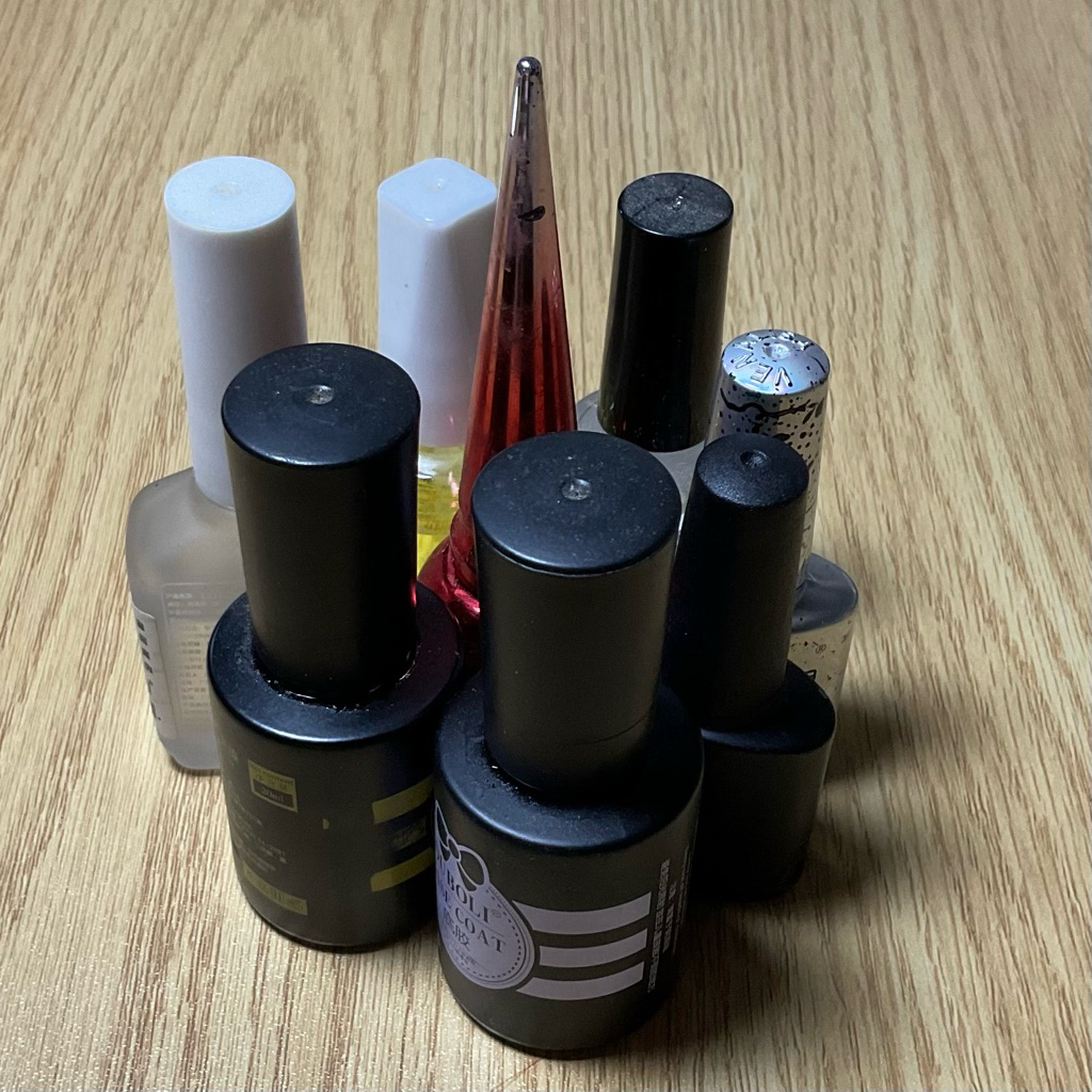 PRELOVED nail art ouboli venalisa zyzc as base coat, top coat, cat eye, ph bond