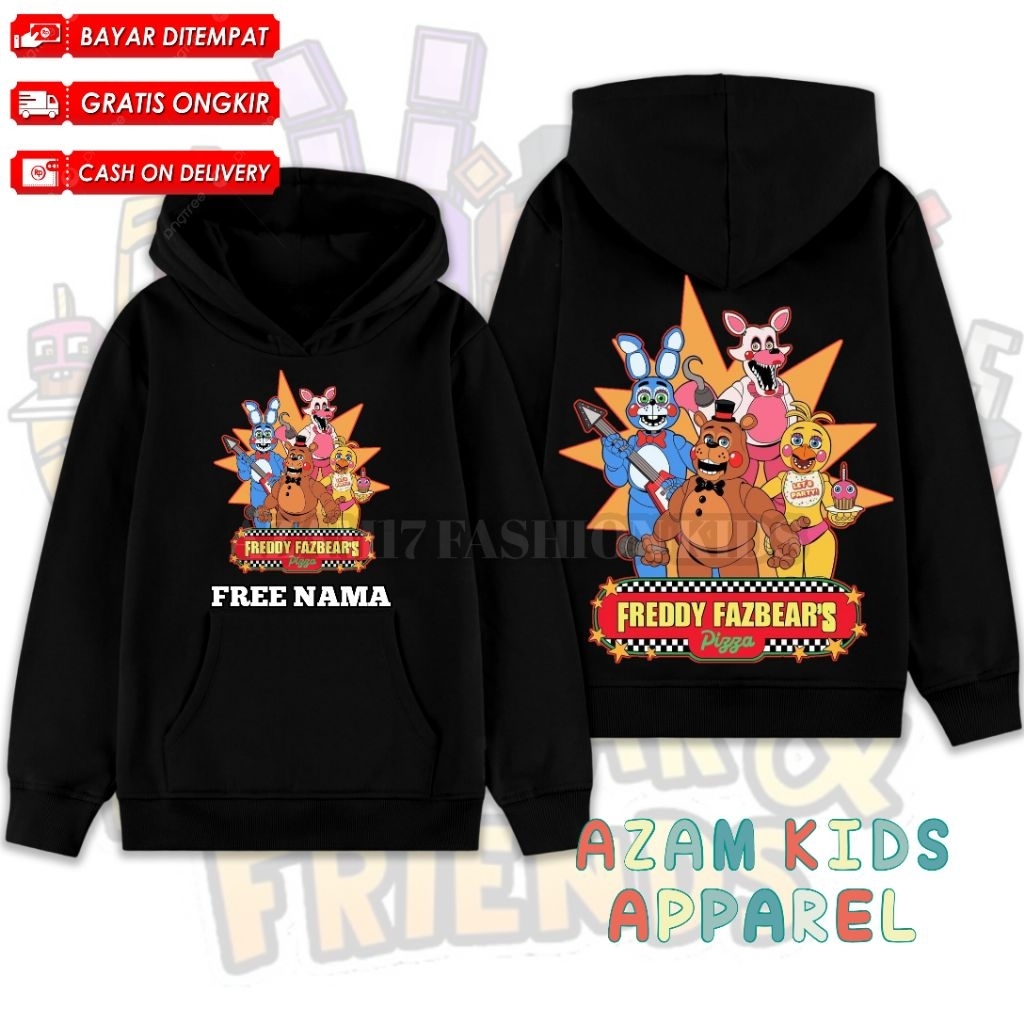 Hoodie Sweater Jaket Anak Five Night's At Freddy All Karakter Terbaru Free Nama / Hoodie Sweater Ana