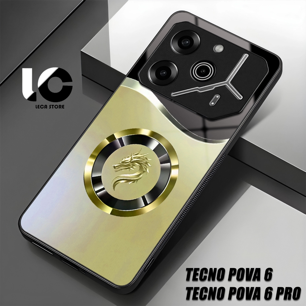 Softcase Hp TENCO POVA 6 Casing TENCO POVA 6 PRO Case Glossy Cassing kaca kilau Pelindung Hp Aksesor