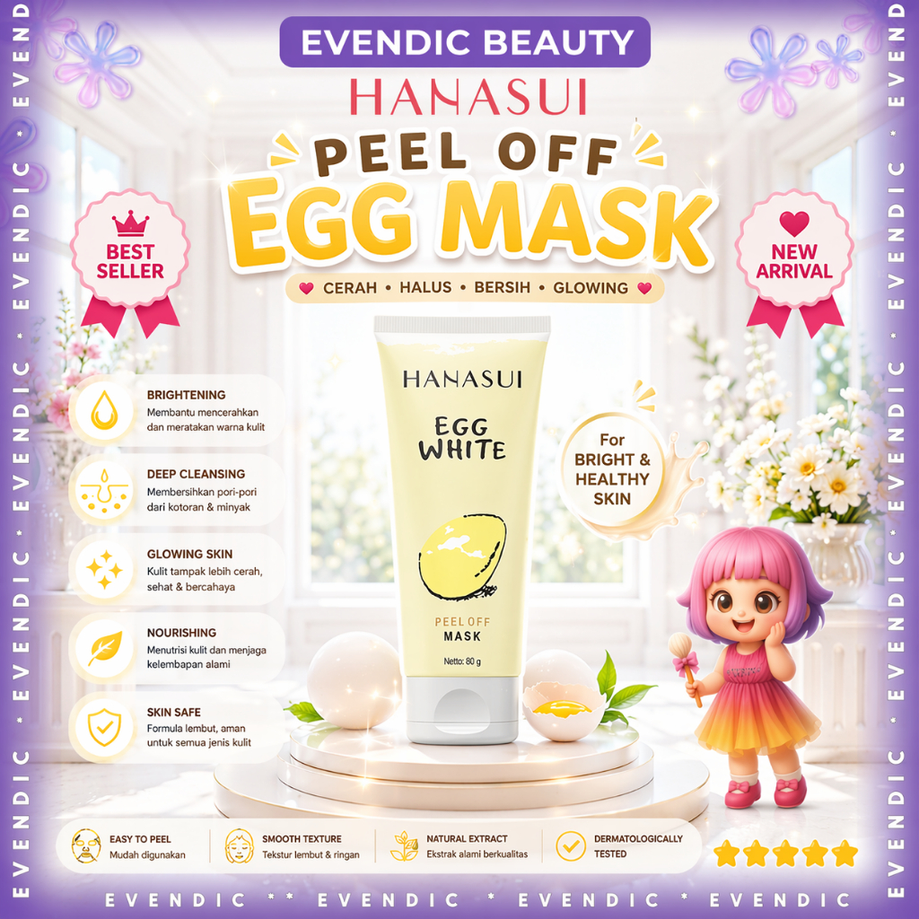 HANASUI PEEL OFF EGG MASK - EGG WHITE