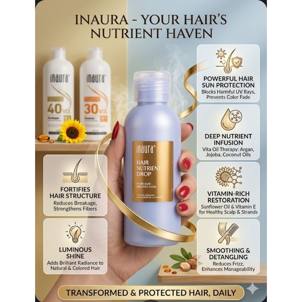 Inaura Hair Nutrient Drop Dry & Damage Hair /Vitamin Rambut Inaura / Hair Nutrient serum