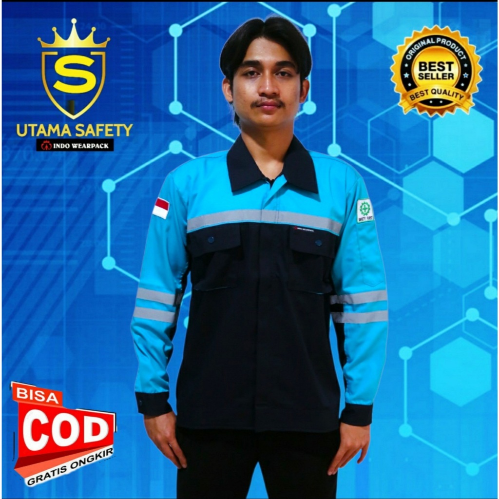 Baju wearpack safety k3 / Baju kerja k3 resleting