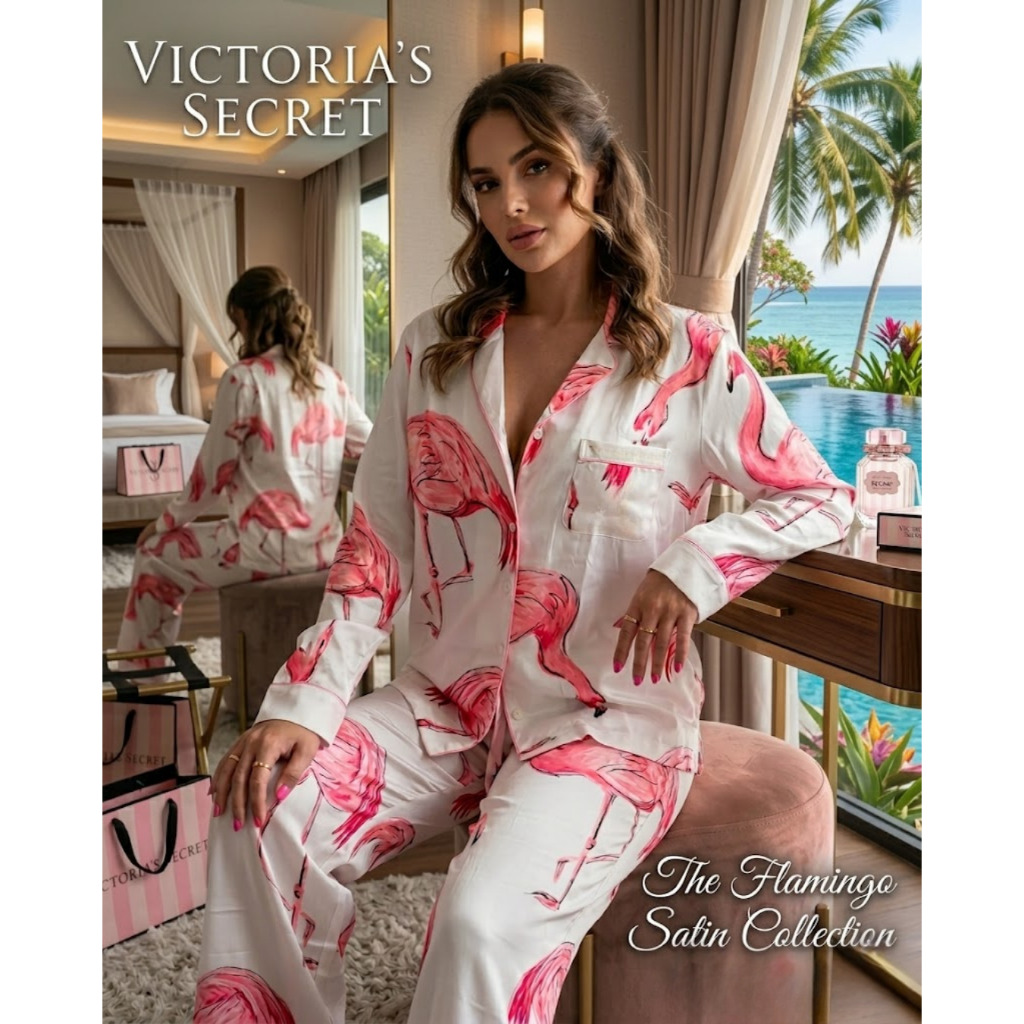 Sopirgusdur Victoria Secret Glazed Satin long Pajama Set original