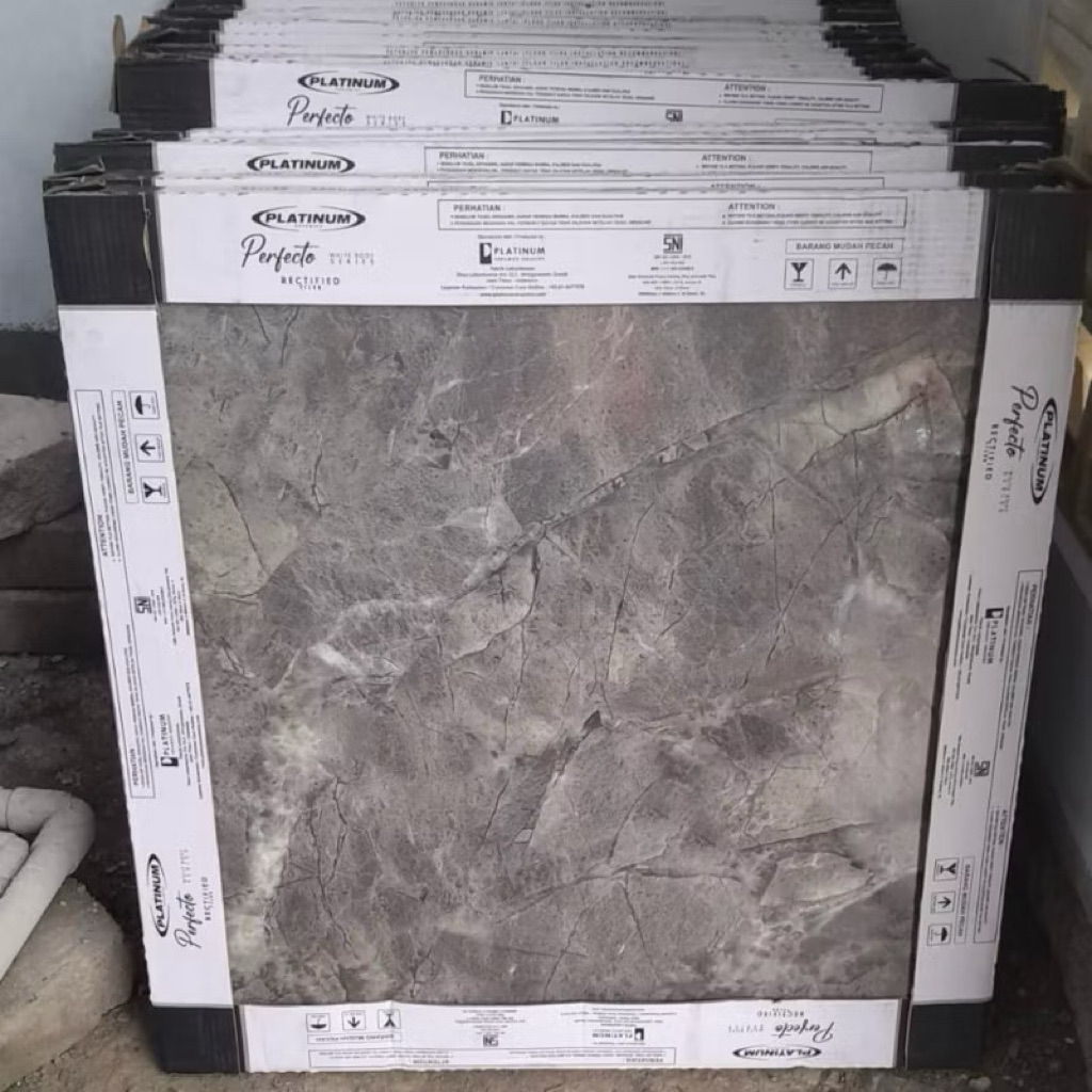 Granit 80x80 Platinum Plaza Blue | Glossy