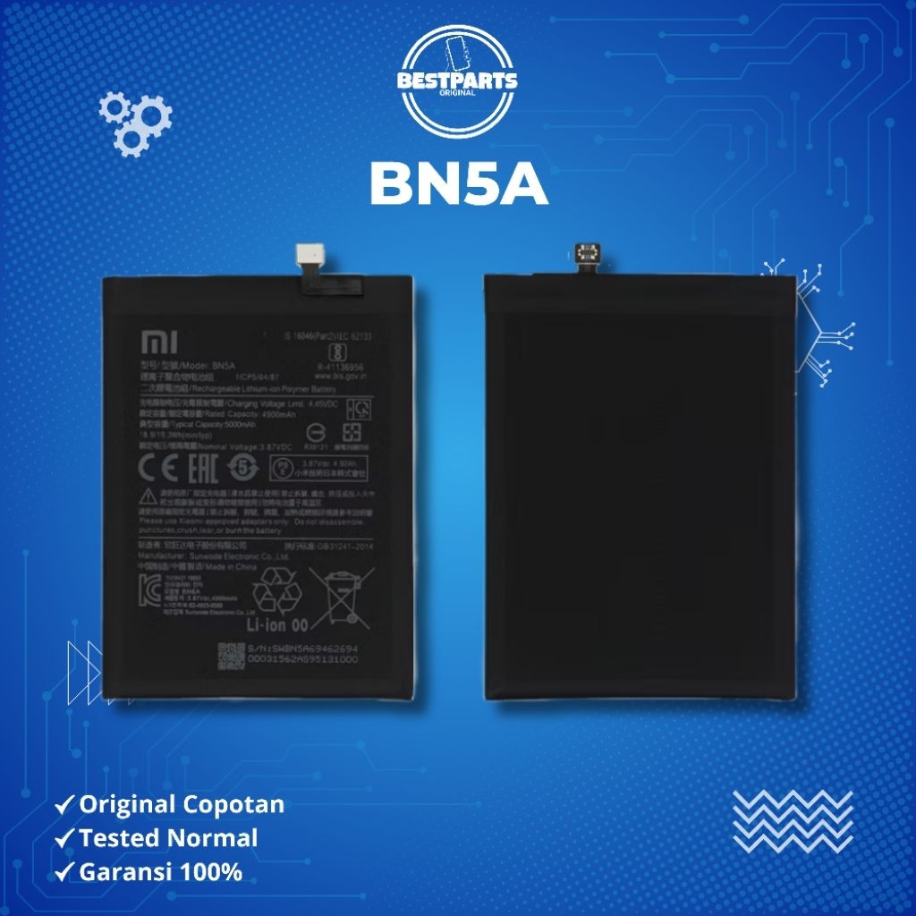 BATRE BATERAI BATERY BN5A REDMI NOTE 10 4G ORIGINAL COPOTAN