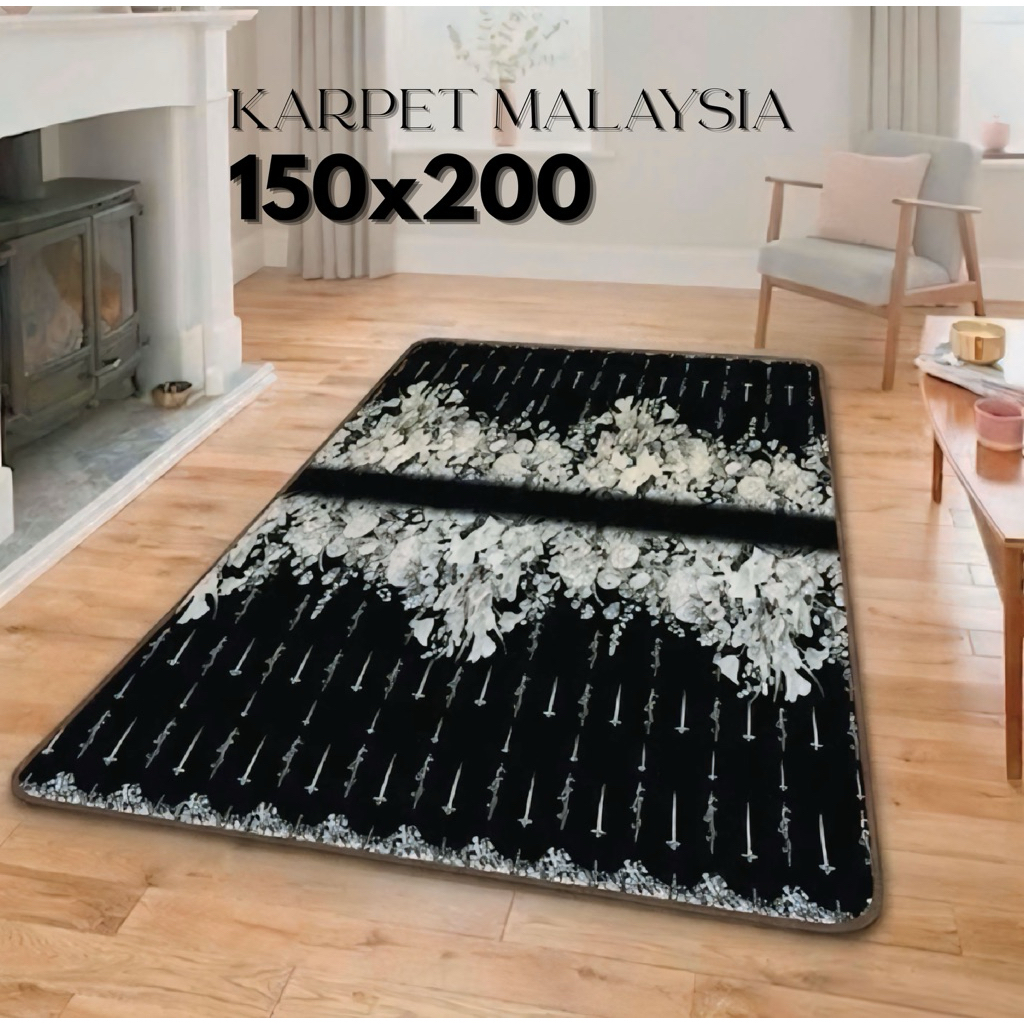 [150x200cm] KARPET MALAYSIA / Karpet Premium 150x200cm Tebal Empuk - Anti Slip Nyaman / Best Seller