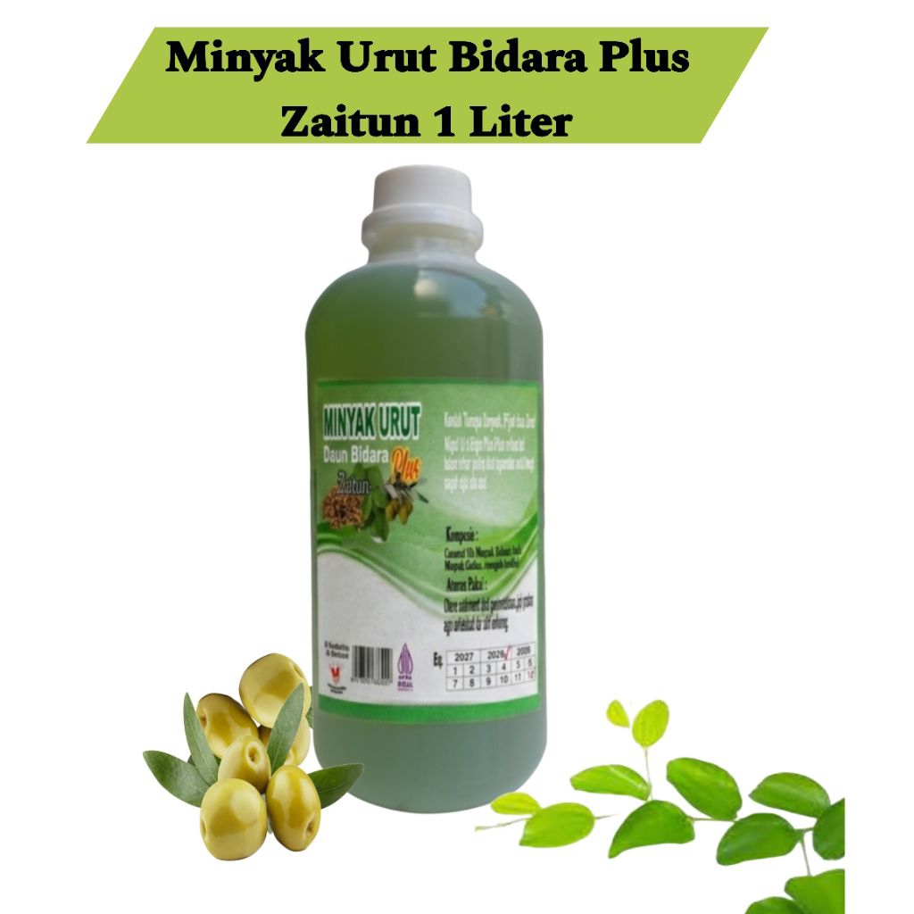 PROMO! 1 Liter Minyak Urut Herbal Bidara plus Zaitun Hangat