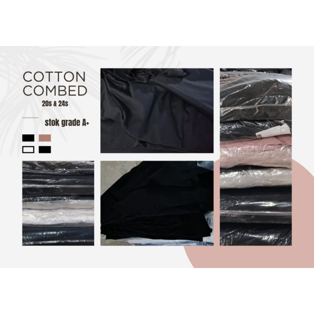 KAIN COTTON COMBED 1KG 20S & 24S STOK A+