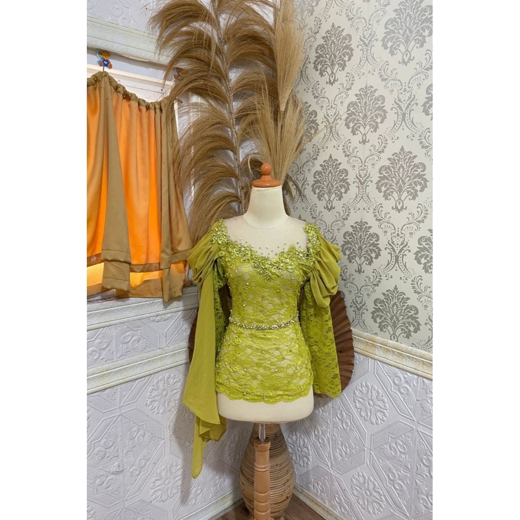 pre order kebaya lime / lemon ( warna dan size bisa request)