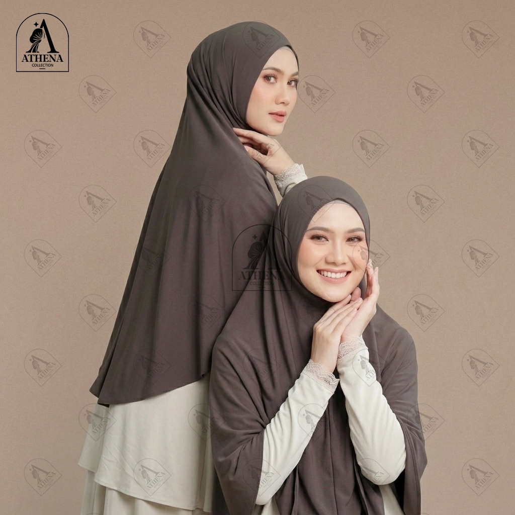 Hijab Bergo Hamidah Non Pet Instan Malay Jumbo Jersey Ukuran XL