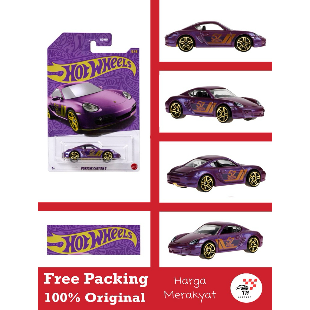 Hot Wheels - 57Th Anniversary - Porsche Cayman S Ungu