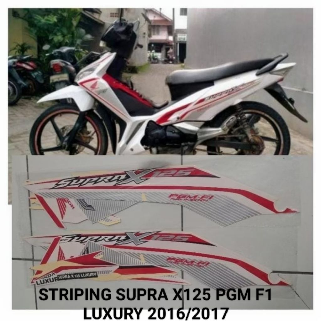 LIST BODY STRIKER STRIPPING MOTOR HONDA SUPRA X125 PGM F1 2016 / 2017 FULL SET HIGH QUALITY