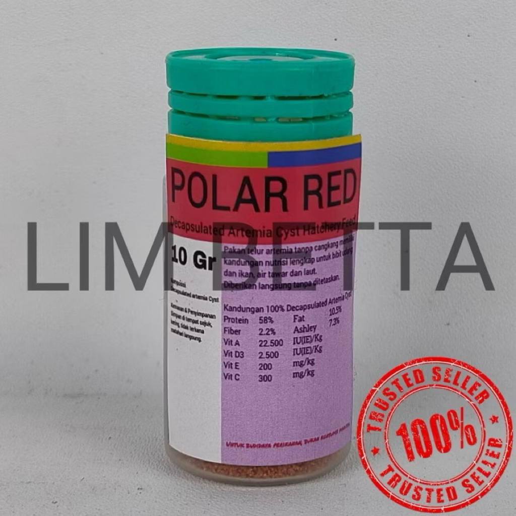 POLAR RED 10 GRAM / ARTEMIA POLAR RED / POLAR RED SHELL FREE