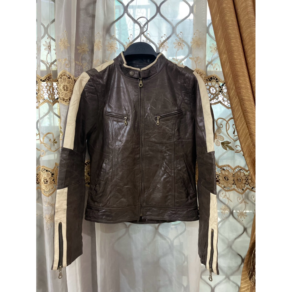 Brown Caferacer Leather Jacket