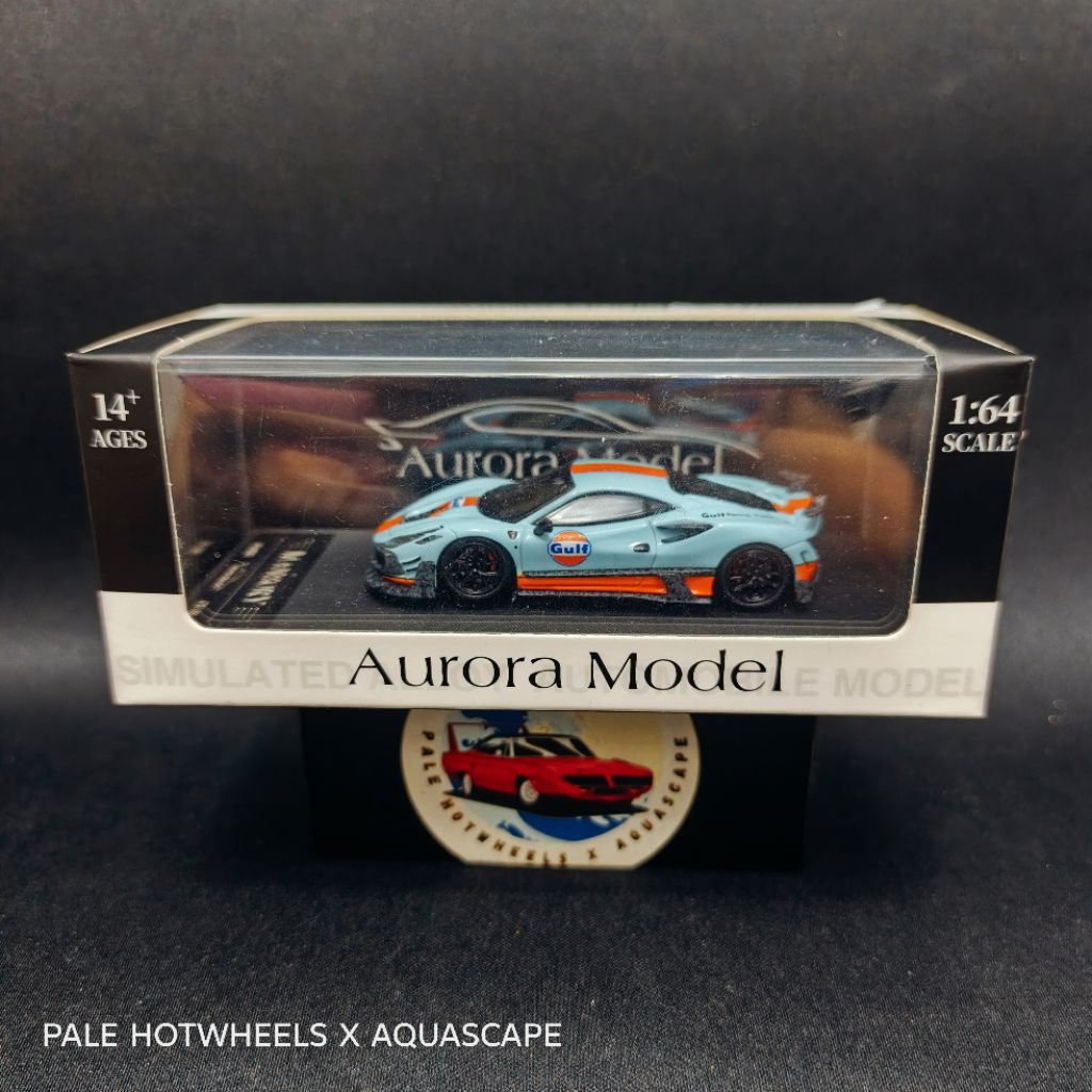 Aurora Model Ferrari F8 Tributo Mansory GULF  carbon 1:64 Rare