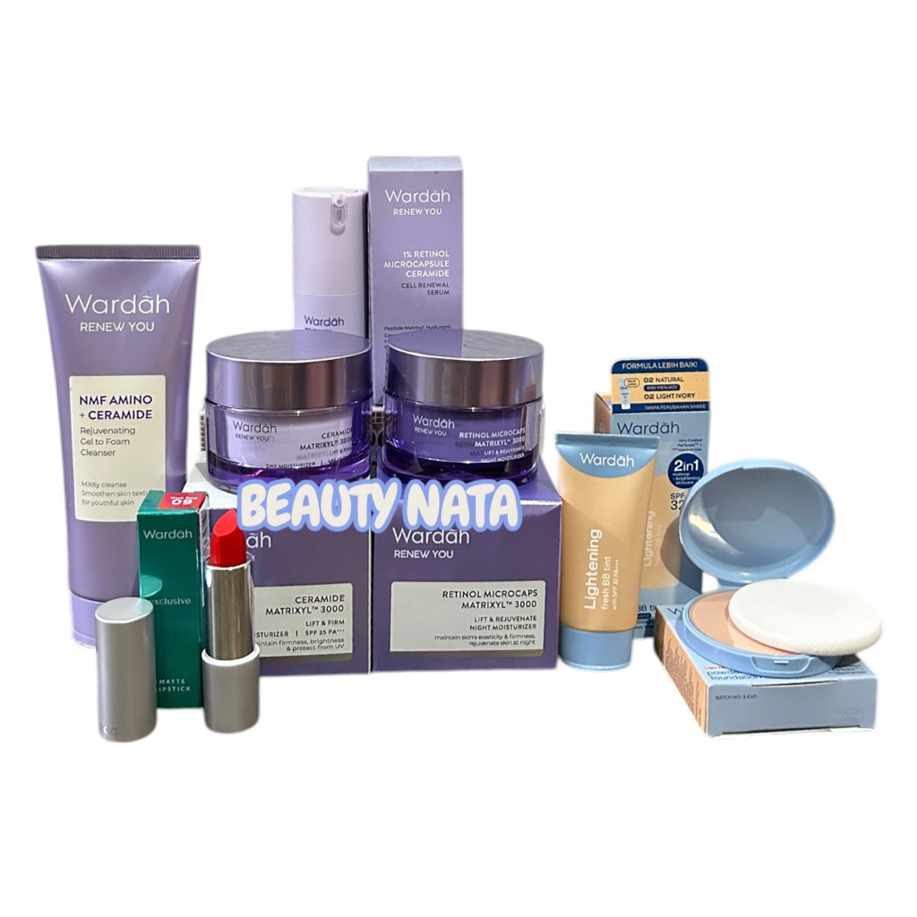 Paket Skincare Makeup Wardah RENEW YOU Terbaru Origanal 100%