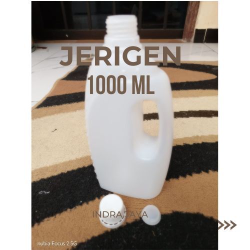 Jerigen 1 Liter Gagang Samping Segel Natural / Jerigen 1000 ML Segel