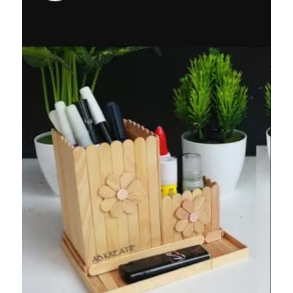 tempat pensil #stik es krim tebal halus#