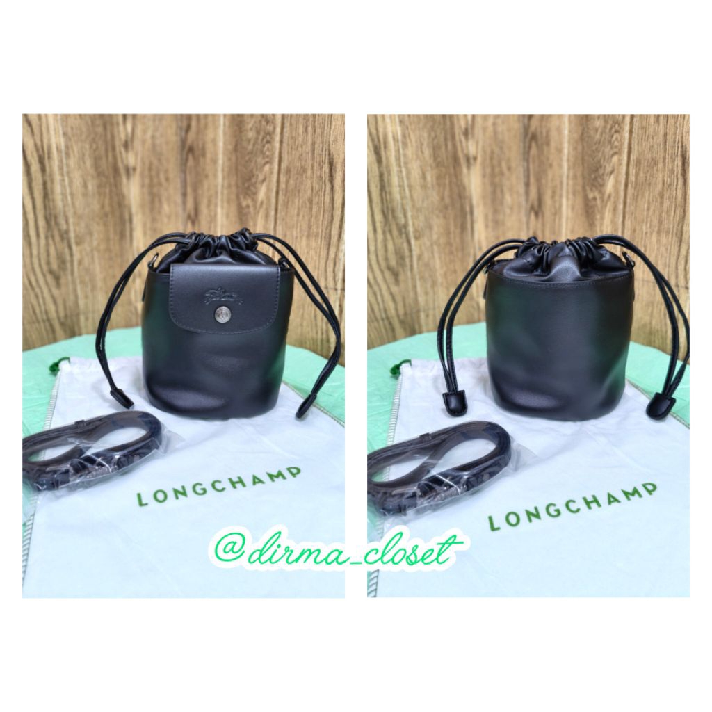 NEW - LC Kulas Le Pliage Bucket Bag "Black" / LC Tas Serut "Hitam"