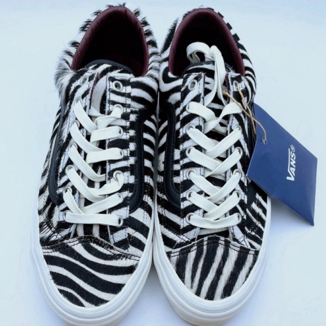 Vans Premium Old Skool 36 LX Pony Hair Zebra White Original Resmi