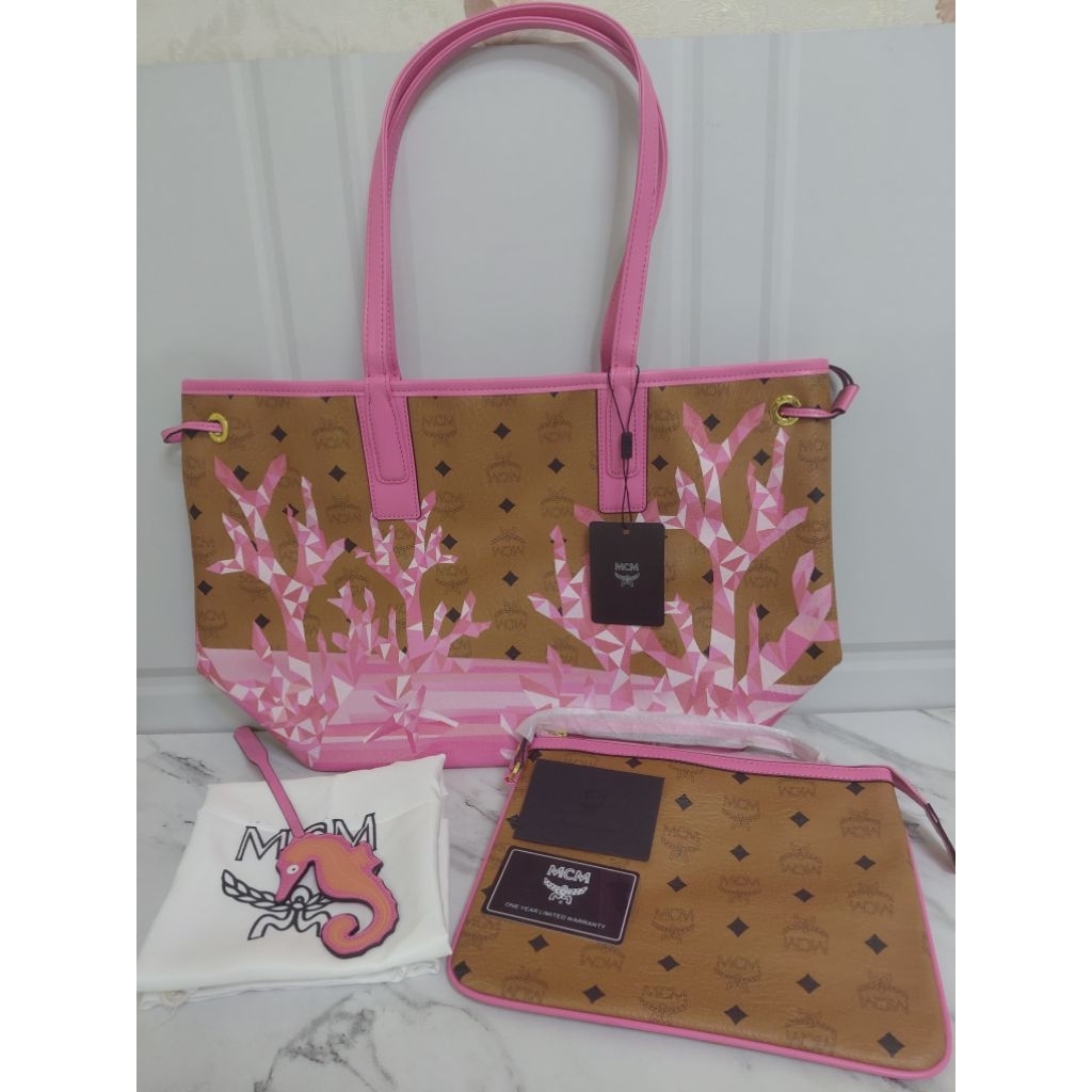 Tas Tote MCM Camel Pink Undersea