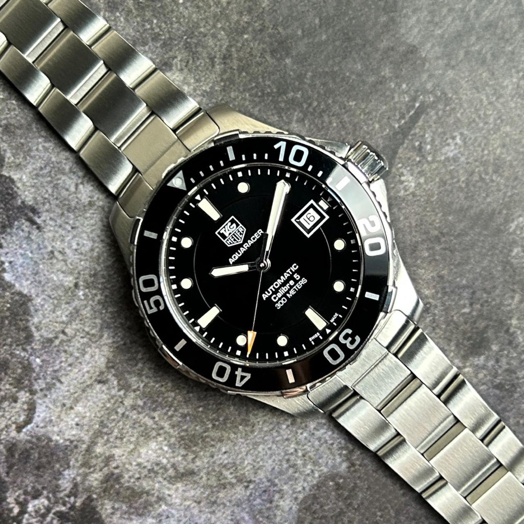 Tag Heuer Aquaracer 300m Black Auto 41mm WAN2110 Stainless Steel Calibre 5