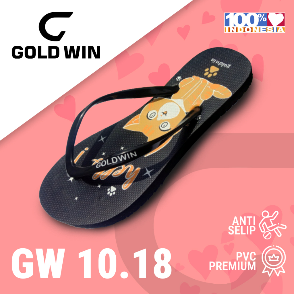 Sandal Jepit Wanita GOLDWIN GW 10.16 Kuning – Anti Slip Nyaman Size 37–40