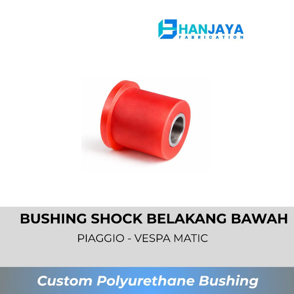 Karet Shock Belakang Vespa Matic Piaggio Bushing Shockbreaker Belakang Bawah Custom Polyurethane Bus