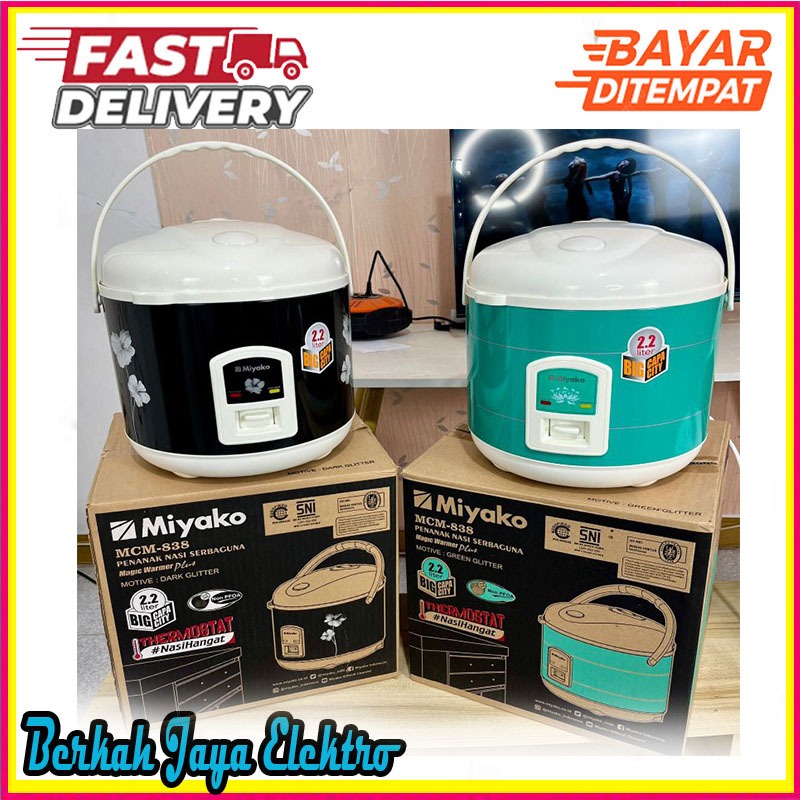 PROMO COD Miyako MCM 838, Rice Cooker Jumbo Panci Anti Lengket & Fitur 3-in-1 Nasi Matang Sempurna B