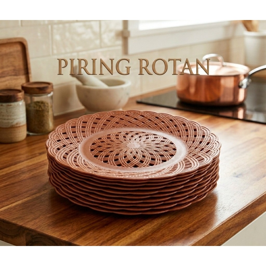 PIRING ROTAN PLASTIK TEBAL - PIRING ROTAN BERKUALITAS MURAH