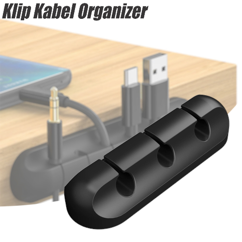 Striveday Klip Kabel Organizer Silicone Management Cable Clip Merapihkan Kabel Charger Meja Kerja - 