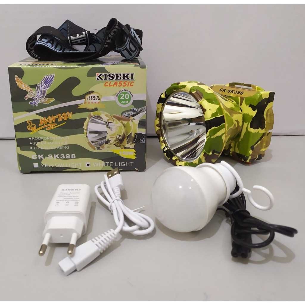 Senter Kepala Cus 150W CK SK 398 PUTIH Kiseki/Senter Kepala 150w Kiseki CK-SK 398 150 Watt Waterproo