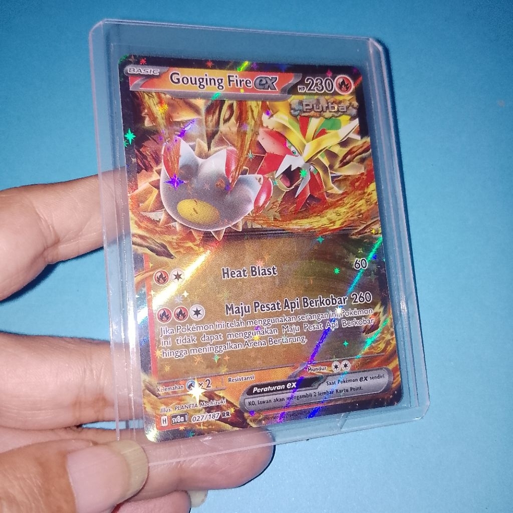 gouging fire ex 027/187 RR kartu pokemon Indonesia