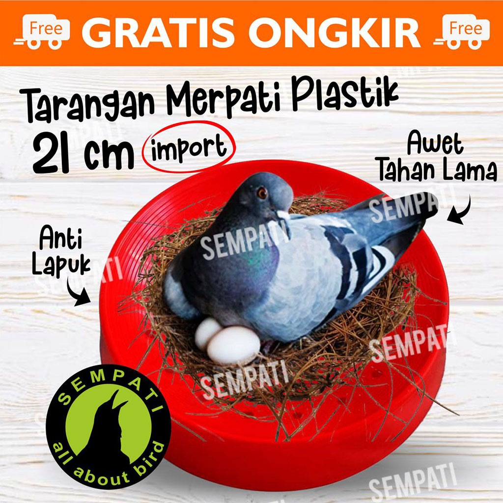 SEMPATI Sarang Burung Merpati Tempat Angkrem Angkreman Alas Plastik Sarang Burung Dara Perkutut Puyu