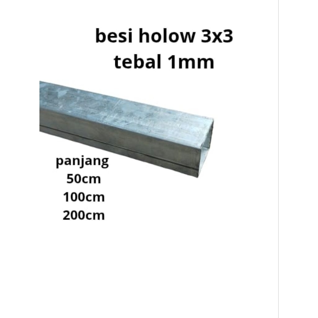 Besi Holow Galvanis Multifungsu 3x3 Tebal 1mm