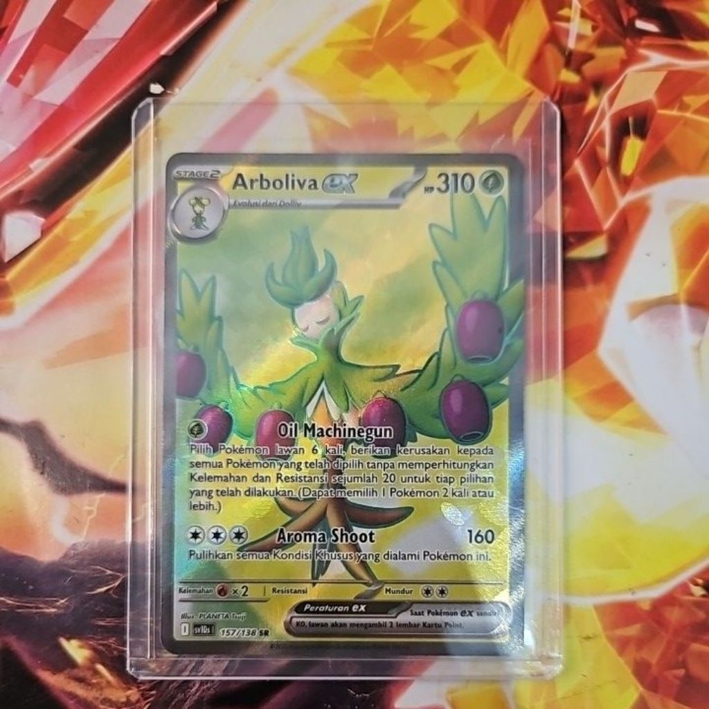 kartu pokemon tcg indonesia kehadiran juara sv10s SR arboliva ex 157