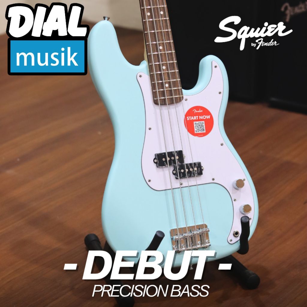 Squier Debut Series Precision Bass Electric Bass Daphnie Blue - Bass Elektrik Squier Original / DBL