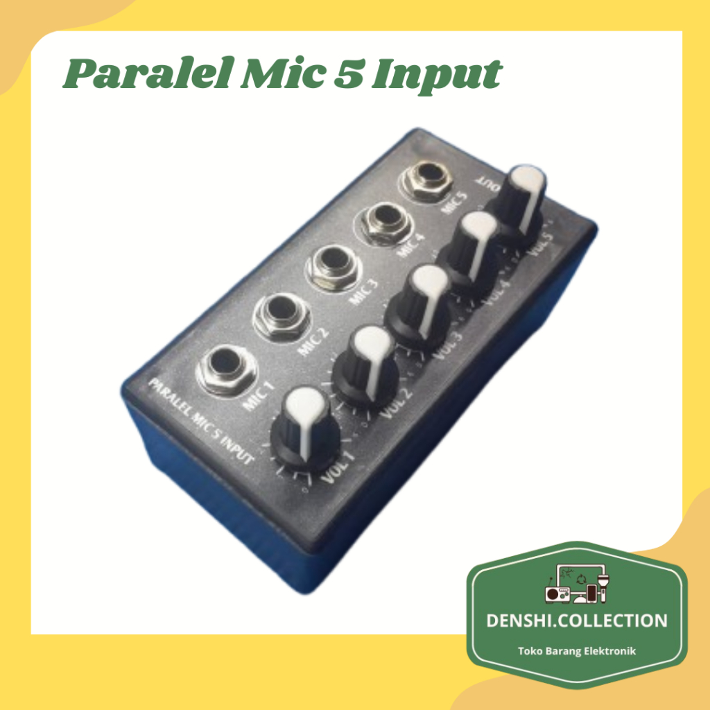 Paralel Mic 5 Input I Paralel Input Dengan Volume Terpisah - Black