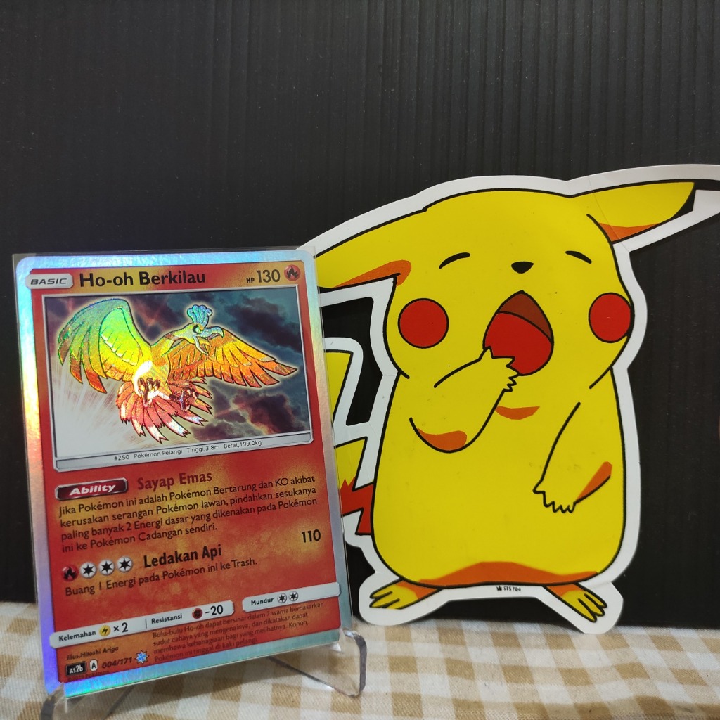 HO-OH BERKILAU HOLO FOIL - AS2B 004/171 - KARTU POKEMON INDONESIA