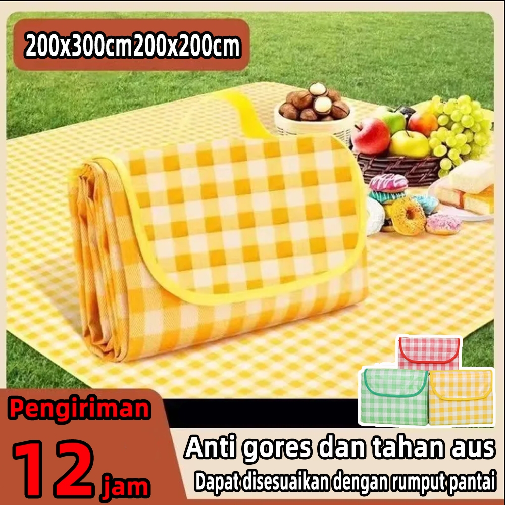 [Pengiriman cepat]  tikar piknik waterproof estetik tikar piknik lipat karpet kain piknik tikar lipa