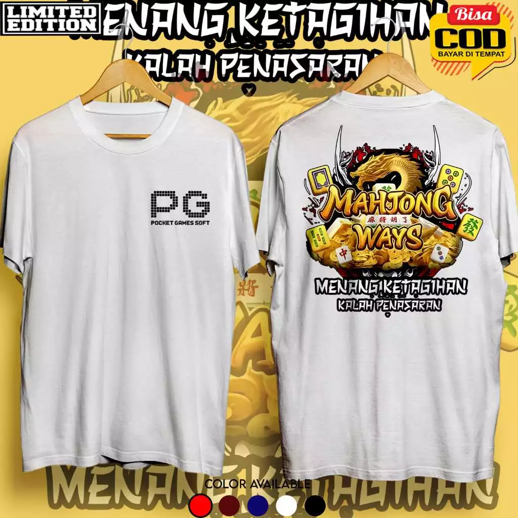 Kaos dewasa PG MAHJONG WAYS MENANG KETAGIHAN KALAH kaos Distro PG MAHJONG WAYS MENANG KETAGIHAN KALA