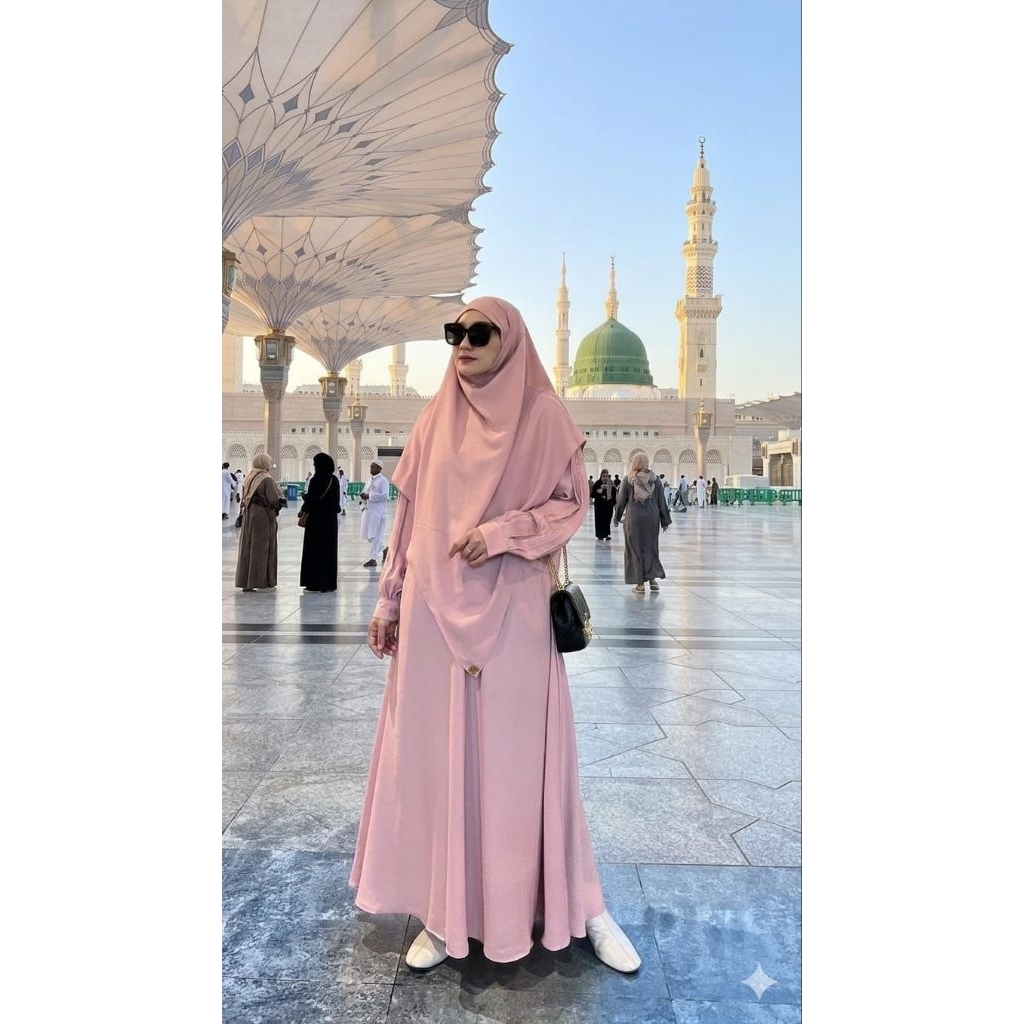 Sienna Set Syar'i / Gamis Arabian Premium Set Hijab Khimar Syar'i / COD