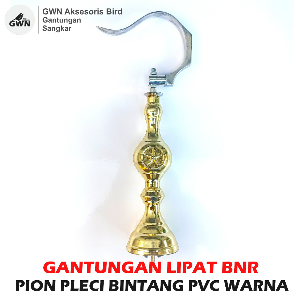 GANTUNGAN SANGKAR LIPAT BNR PION PLECI BINTANG PVC FULLSET BERBAGAI WARNA CANTOLAN SANGKAR BURUNG