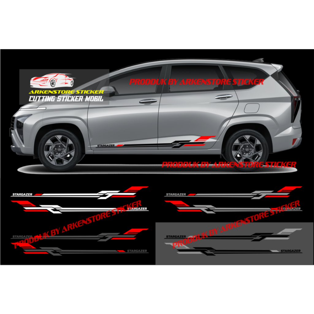 Stiker mobil stargazer sticker cutting stiker list sporty mobil hyundai stargazer